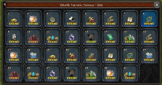 Otomatik Event Takvimi